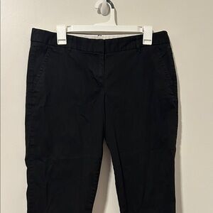 J Crew City Fit Stretch Black Chino Work Career Office Pants Size 10